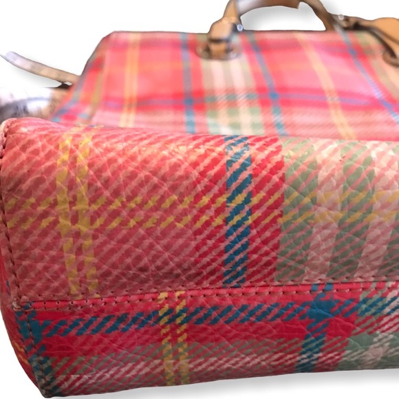 Pink Plaid Tote Bag - Vegan Friendly - Picture 7 of 7